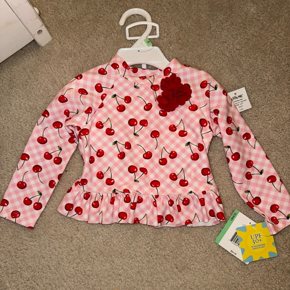 NWT Cherry toddler tankini
